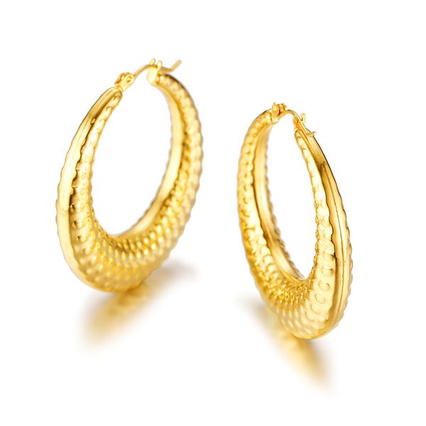 Gold Color Fashion Simple Lady's Circle Earring Stainless Steel Earrings Jewelry Gift for Women Lady J242
Gold Color Fashion Simple Lady's Circle Earring Stainless Steel Earrings Jewelry Gift for Women Lady J242