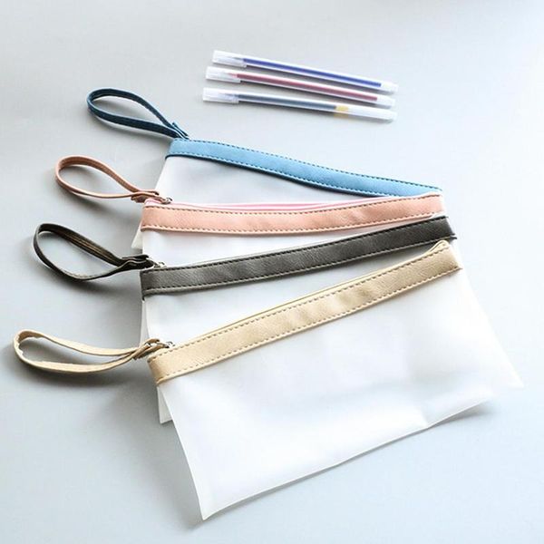 4 colors simple translucent matte pen bag large-capacity pen bag office stationery supplies
4 colors simple translucent matte pen bag large-capacity pen bag office stationery supplies