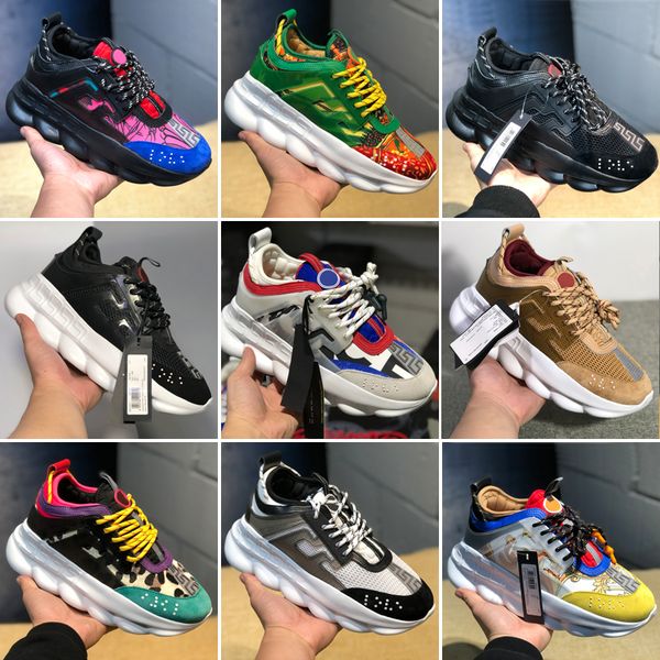 new chain reaction shoes casual fashion designer sneakers lightweight link-embossed sole mesh rubber leather men women with dust bag, Black
new chain reaction shoes casual fashion designer sneakers lightweight link-embossed sole mesh rubber leather men women with dust bag, Black
