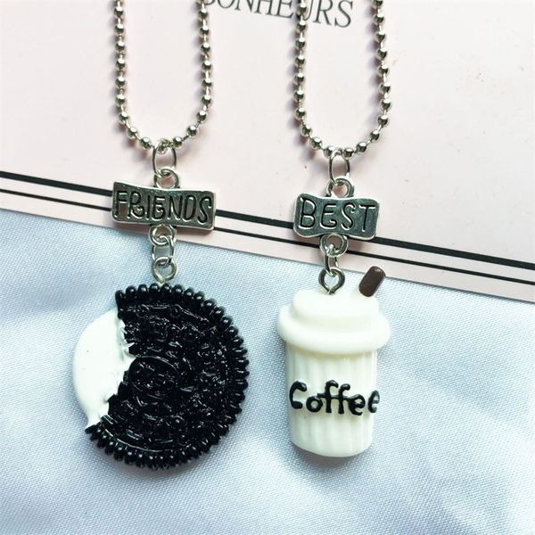 2019 2 pieces / set of bff resin oreo biscuits and coffee cup pendant necklace friends children gift friendship jewelry, Silver
2019 2 pieces / set of bff resin oreo biscuits and coffee cup pendant necklace friends children gift friendship jewelry, Silver