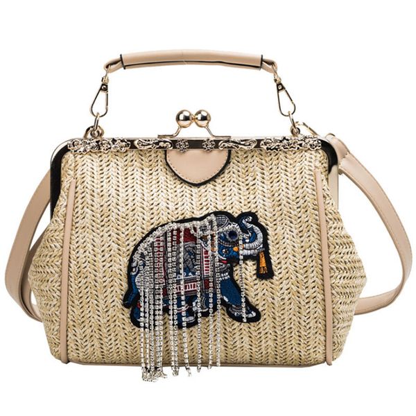 woven beach bag female new straw bag elephant embroidery fashion shoulder messenger
woven beach bag female new straw bag elephant embroidery fashion shoulder messenger