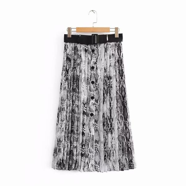 new women vintage snake skin printing pleated midi skirt faldas mujer ladies pu sashes chic mid-calf skirts qun166, Black
new women vintage snake skin printing pleated midi skirt faldas mujer ladies pu sashes chic mid-calf skirts qun166, Black