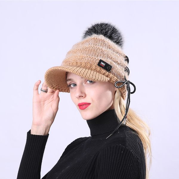 women knitted hat winter warm pom pom beanie wool hat ladies skull solid color female outdoor caps jj20166, Blue;gray
women knitted hat winter warm pom pom beanie wool hat ladies skull solid color female outdoor caps jj20166, Blue;gray