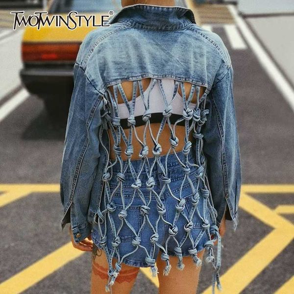 twotwinstyle sexy backless жан куртка женщин нагрудные ошейник с длинным рукавом кисточкой бандажи summer coat женский 2020 мода tide, Black;brown
twotwinstyle sexy backless жан куртка женщин нагрудные ошейник с длинным рукавом кисточкой бандажи summer coat женский 2020 мода tide, Black;brown