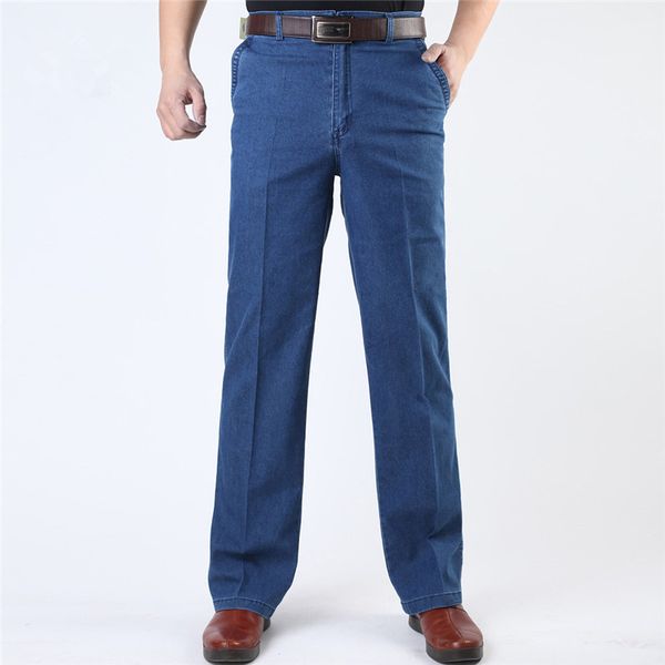 men's jeans middle-aged jeans man casual large size men denim middle waist straight solid color long pants 2016 clothes, Blue
men's jeans middle-aged jeans man casual large size men denim middle waist straight solid color long pants 2016 clothes, Blue