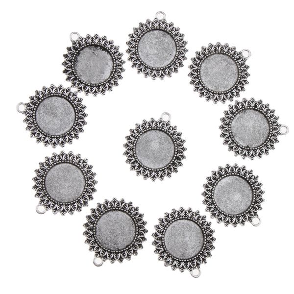 pack of 10 vintage silver round charm pendants bezel trays jewelry making supplies 3, Black
pack of 10 vintage silver round charm pendants bezel trays jewelry making supplies 3, Black