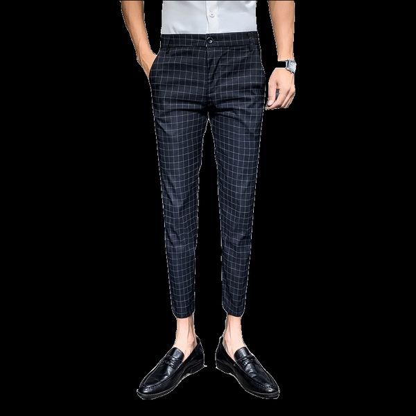 suit pants 2019 summer men's slim plaid casual trousers fabric men's casual nine points trousers feet pants, White;black
suit pants 2019 summer men's slim plaid casual trousers fabric men's casual nine points trousers feet pants, White;black