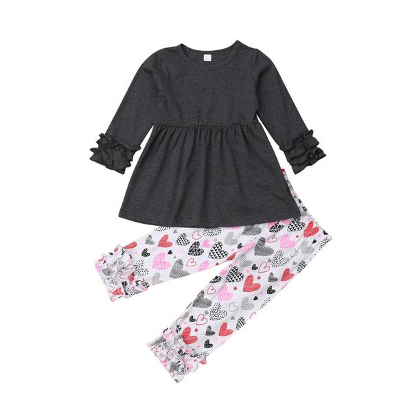 2-7y toddler kids baby girls cute autumn clothes sets long ruffles sleeve grey dress +heart print long pants, White
2-7y toddler kids baby girls cute autumn clothes sets long ruffles sleeve grey dress +heart print long pants, White