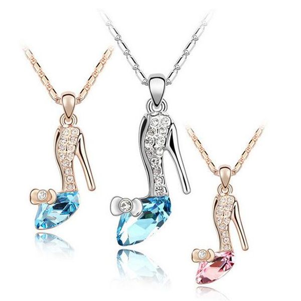 trendy rhinestone glass slipper shoes pendant necklace jewelry for women cc2559, Silver
trendy rhinestone glass slipper shoes pendant necklace jewelry for women cc2559, Silver