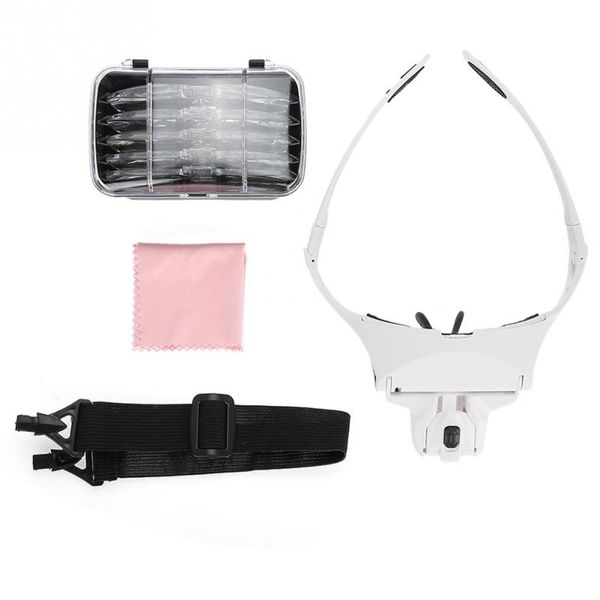 eyeglass-type headband magnifier with 5 lens led light for jewelry checking watch repairing
eyeglass-type headband magnifier with 5 lens led light for jewelry checking watch repairing