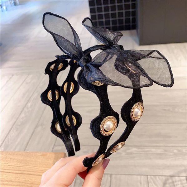 retro mesh bow headband pearl designer headbands diamond hair hoop round buckle hairpin jewelry hair accessories, Silver
retro mesh bow headband pearl designer headbands diamond hair hoop round buckle hairpin jewelry hair accessories, Silver