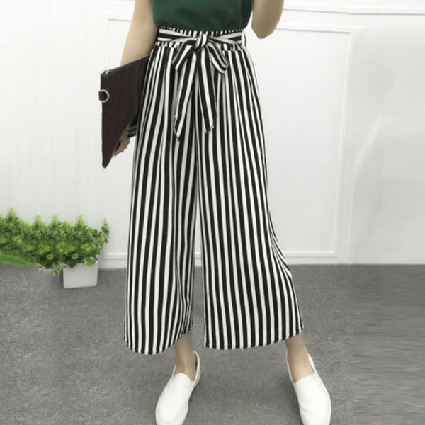 women casual pants wide leg striped pant womens elegant fashion femme pure color palazzo trousers pants, Black;white
women casual pants wide leg striped pant womens elegant fashion femme pure color palazzo trousers pants, Black;white