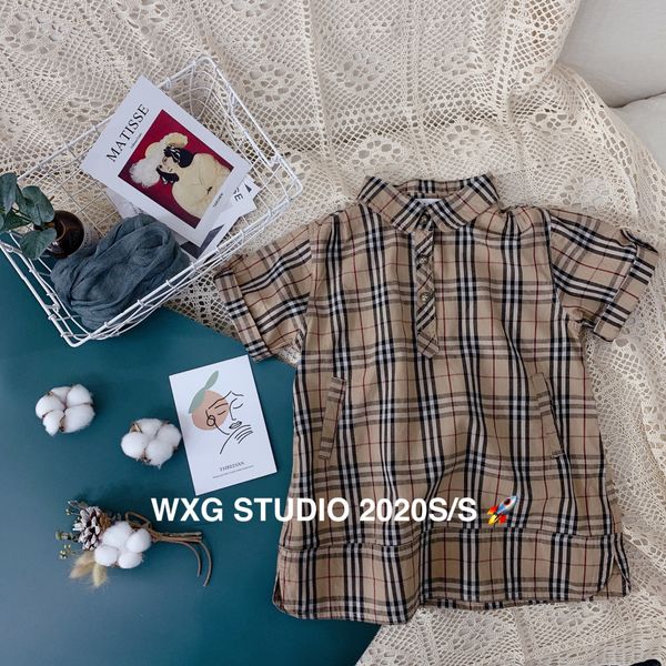 wxg children's products 20 middle school children's polaroid long shirt girl's shirt ins fashion plaid short sleeve, White;black
wxg children's products 20 middle school children's polaroid long shirt girl's shirt ins fashion plaid short sleeve, White;black