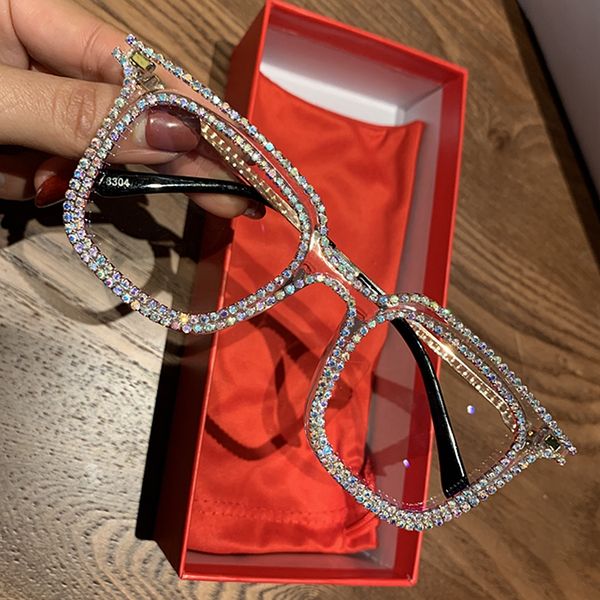 women sunglasses vintage style clear lens glasses ladies rhinestone decoration design blu-ray sunglasses men optical, White;black
women sunglasses vintage style clear lens glasses ladies rhinestone decoration design blu-ray sunglasses men optical, White;black