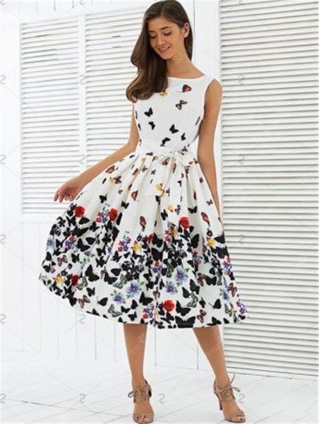 women floral skater swing dress evening party cocktail wedding banquet sundress spring women midi vintage dress tunic sleeveless, Black;gray
women floral skater swing dress evening party cocktail wedding banquet sundress spring women midi vintage dress tunic sleeveless, Black;gray