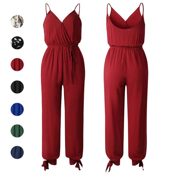 tie waist jumpsuit v neck backless camis siamese trouses bow split pants summer women clothes floral black red 220154, Black;white
tie waist jumpsuit v neck backless camis siamese trouses bow split pants summer women clothes floral black red 220154, Black;white