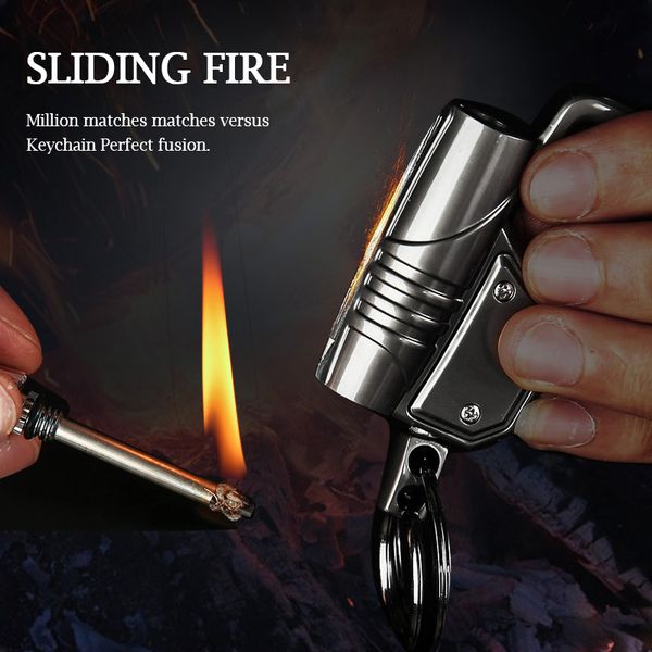 men key chain cigarette lighter jewelry gift for men honest luxury multifunction car keychain tool ignition kerosene match, Silver
men key chain cigarette lighter jewelry gift for men honest luxury multifunction car keychain tool ignition kerosene match, Silver
