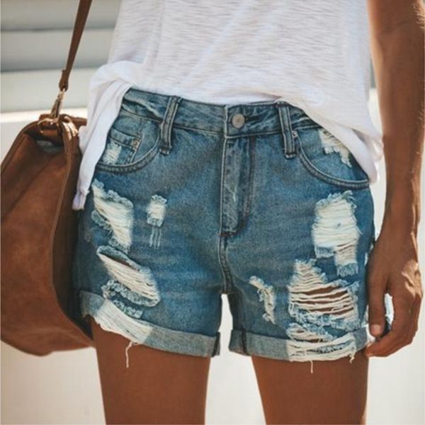 2020 summer denim short jeans women high waist hole ripped shorts fashion casual slim plus size denim shorts, Blue
2020 summer denim short jeans women high waist hole ripped shorts fashion casual slim plus size denim shorts, Blue