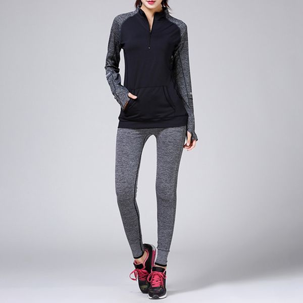 women active wear zip up fitness sport shirt women yoga long sleeves gym jogging t-shirt workout clothing yoga track, Black;blue
women active wear zip up fitness sport shirt women yoga long sleeves gym jogging t-shirt workout clothing yoga track, Black;blue