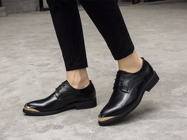 new men business retro glossy shoes genuine leather shoes mens formal pointed toe men flats office wedding party loafers, Black
new men business retro glossy shoes genuine leather shoes mens formal pointed toe men flats office wedding party loafers, Black