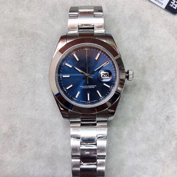 u1 factory 41mm new st9 blue dial smooth bezel datejust automatic movement 41mm men watch watches stainless steel mens wristwatches, Slivery;brown 
u1 factory 41mm new st9 blue dial smooth bezel datejust automatic movement 41mm men watch watches stainless steel mens wristwatches, Slivery;brown