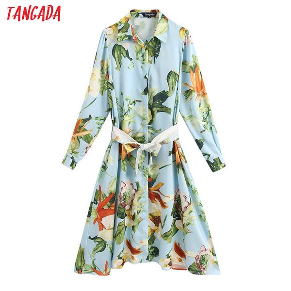 tangada fashion women flowers print blue dress with belt 2020 fashion long sleeve ladies midi dress vestidos be157, Black;gray
tangada fashion women flowers print blue dress with belt 2020 fashion long sleeve ladies midi dress vestidos be157, Black;gray