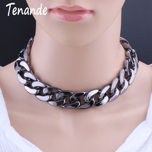 tenande charm concise chain choker necklace for women jewelry joias punk temperament chunky necklaces & pendants colar accessory, Golden;silver
tenande charm concise chain choker necklace for women jewelry joias punk temperament chunky necklaces & pendants colar accessory, Golden;silver