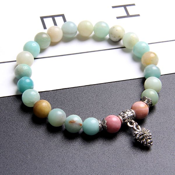 natural stone amazonite yoga bracelets with silver pine cones charms pendant bracelet for women girls friend jewelry gifts, Black
natural stone amazonite yoga bracelets with silver pine cones charms pendant bracelet for women girls friend jewelry gifts, Black