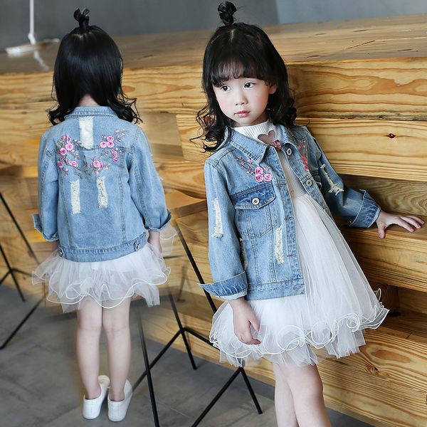 children's denim jacket for girls toddler spring embroidery casual hole jeans coat outfits kids clothes girls 8 to 12, Blue;gray
children's denim jacket for girls toddler spring embroidery casual hole jeans coat outfits kids clothes girls 8 to 12, Blue;gray