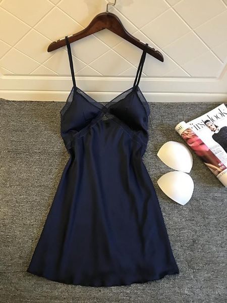 2019 nightgowns & sleepshirt chest pads silk sleepwear women night dress ladie satin lingerie nightshirts sleep lounge, Black;red
2019 nightgowns & sleepshirt chest pads silk sleepwear women night dress ladie satin lingerie nightshirts sleep lounge, Black;red