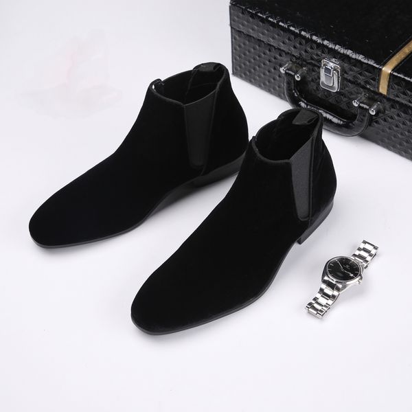 men boots,british style winter boots,comfortable and convenient elastic band men shoes, Black
men boots,british style winter boots,comfortable and convenient elastic band men shoes, Black