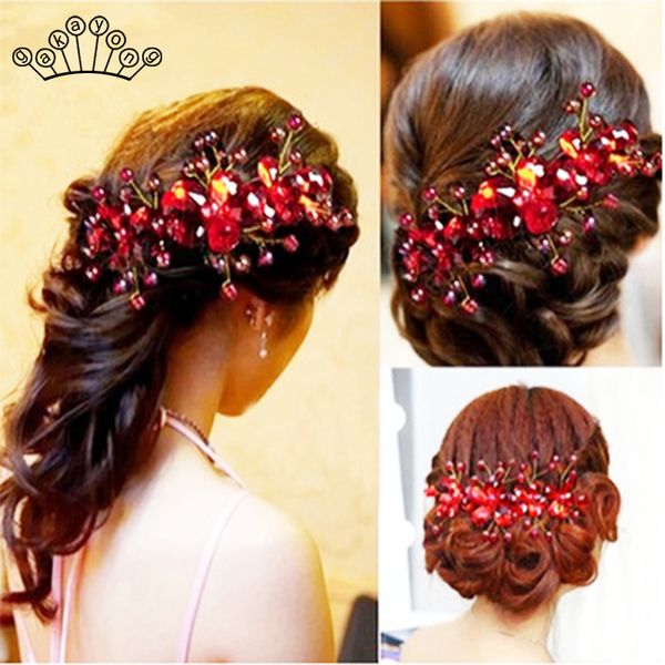 fashion red crystal beads hairband wedding hair jewelry bridal hairwear handmade flower headband for bride, White;golden
fashion red crystal beads hairband wedding hair jewelry bridal hairwear handmade flower headband for bride, White;golden