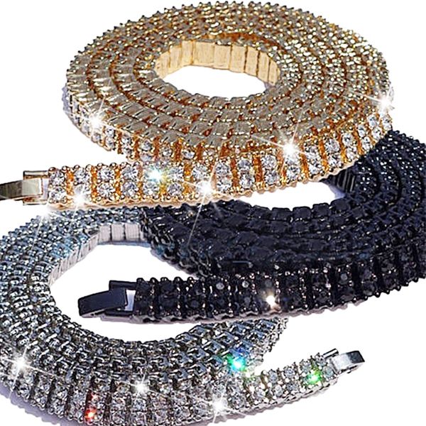 men's necklace alloy crystal double row cubic zirconia chain gold black silver rough hip hop jewelry rock gift glitter necklaces
men's necklace alloy crystal double row cubic zirconia chain gold black silver rough hip hop jewelry rock gift glitter necklaces