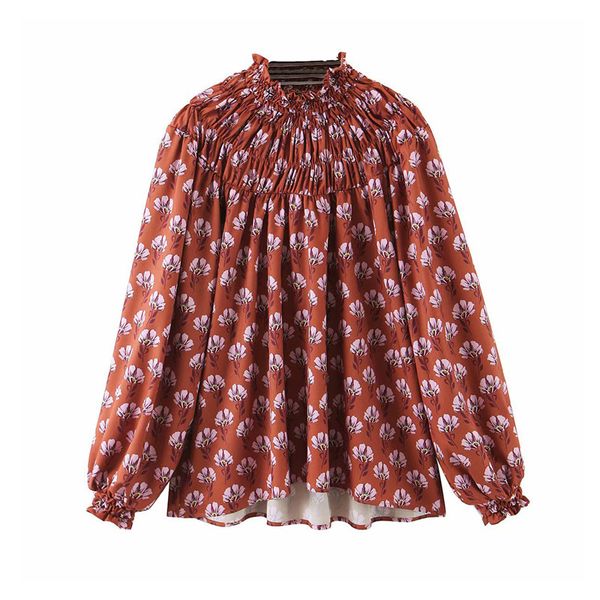 retro floral print blouse women long sleeve stretchy collar shirts vintage female 2020 casual blusas, White
retro floral print blouse women long sleeve stretchy collar shirts vintage female 2020 casual blusas, White