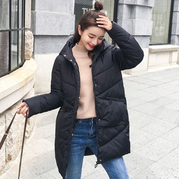 winter women hooded parka loose fit casual long preppy style padded warm overcoat female zipper coat thick parkas mujer, Black
winter women hooded parka loose fit casual long preppy style padded warm overcoat female zipper coat thick parkas mujer, Black