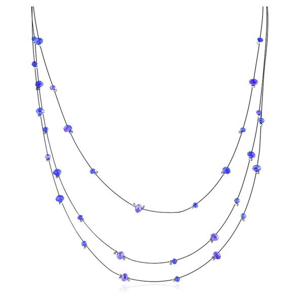 bing tu european jewelry bohemian multi layer long necklace blue black beads necklaces for women wedding party jewellery collier, Silver
bing tu european jewelry bohemian multi layer long necklace blue black beads necklaces for women wedding party jewellery collier, Silver