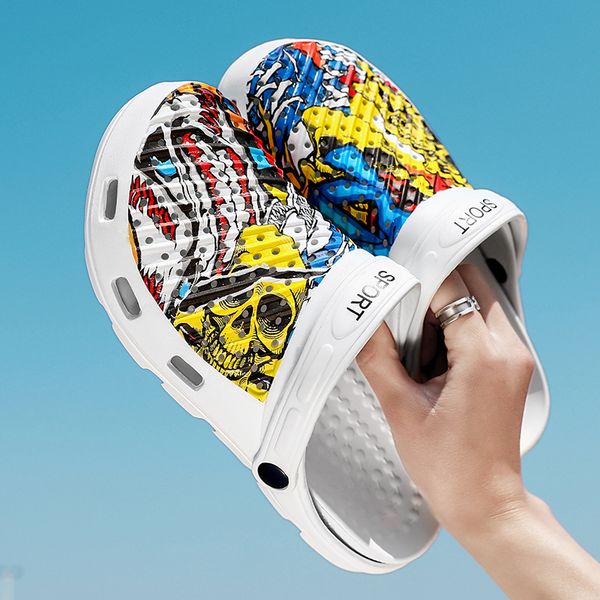 summer print men sandals fashion beach sandals slippers man eva lightweight garden shoes crocse flip flops sandalias, Black
summer print men sandals fashion beach sandals slippers man eva lightweight garden shoes crocse flip flops sandalias, Black