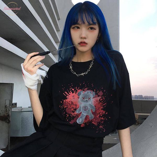 2020 gothic t shirt women halloween horror bear print harajuku spoof personality dark casual loose female women clothes, White
2020 gothic t shirt women halloween horror bear print harajuku spoof personality dark casual loose female women clothes, White