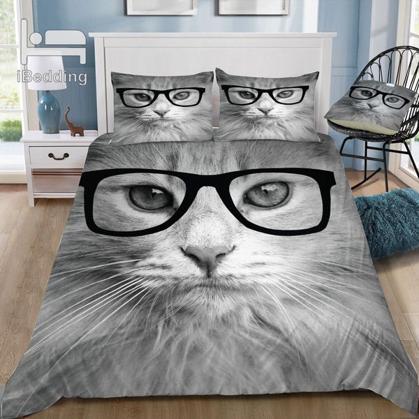hippest cat 3d bedding set printed duvet cover set  king twin size 
hippest cat 3d bedding set printed duvet cover set  king twin size
