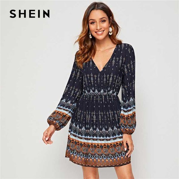 shein navy v neck tribal print boho a line dress women 2020 autumn holiday bishop sleeve high waist short dresses for ladies, Black;gray
shein navy v neck tribal print boho a line dress women 2020 autumn holiday bishop sleeve high waist short dresses for ladies, Black;gray