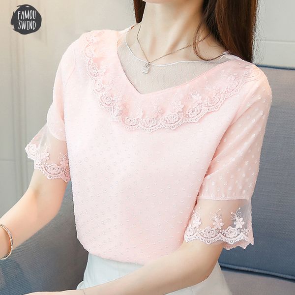 2019 blouse fashion sweet pink summer chiffon women shirt short sleeve hollow lace shirt womens clothing blusas 0132 30, White
2019 blouse fashion sweet pink summer chiffon women shirt short sleeve hollow lace shirt womens clothing blusas 0132 30, White