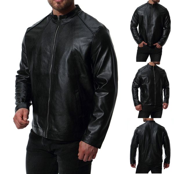 men's jackets brand men male slim autumn and winter casual solid color -sleeved leather down shirt sleeve formal dress, Black;brown
men's jackets brand men male slim autumn and winter casual solid color -sleeved leather down shirt sleeve formal dress, Black;brown