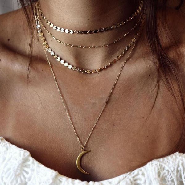 boho sequins moon choker necklace for women pendant chocker colar collier femme collares mujer collar naszyjnik kolye ketting, Golden;silver
boho sequins moon choker necklace for women pendant chocker colar collier femme collares mujer collar naszyjnik kolye ketting, Golden;silver