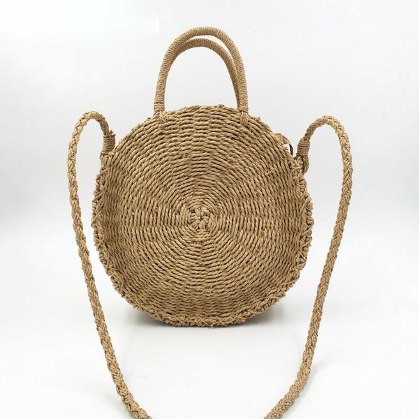 handmade rattan weave round beach bag straw knit lady's handbag woman shoulder messenger bag khaki beige tote
handmade rattan weave round beach bag straw knit lady's handbag woman shoulder messenger bag khaki beige tote