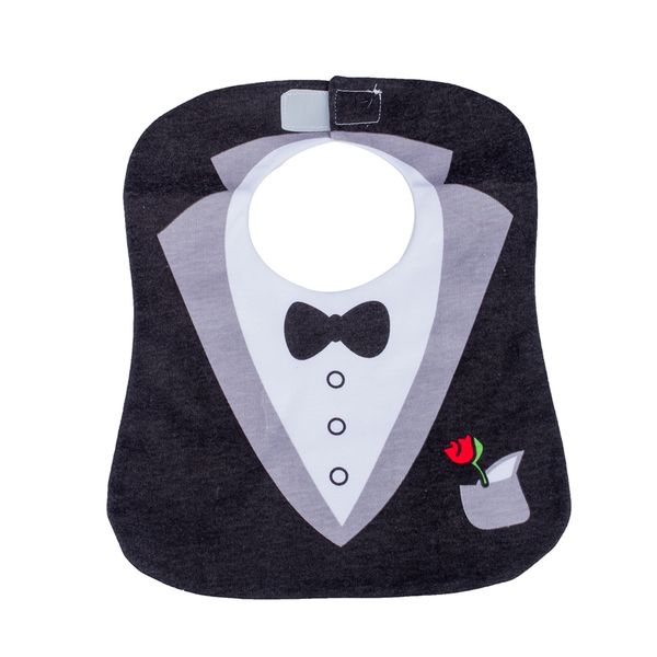 black cute tuxedo toddler nutrition baby bib