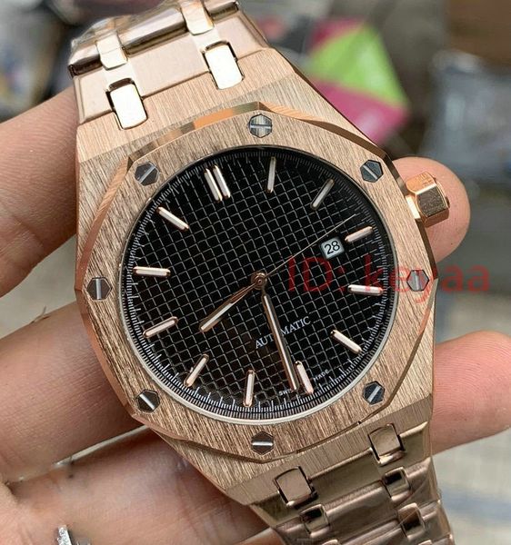 дизайнер мужские часы автоматические механические движения розовое золото королевский дуб роскошные мужские часы 15400 из нержавеющей стали, Slivery;brown 
дизайнер мужские часы автоматические механические движения розовое золото королевский дуб роскошные мужские часы 15400 из нержавеющей стали, Slivery;brown