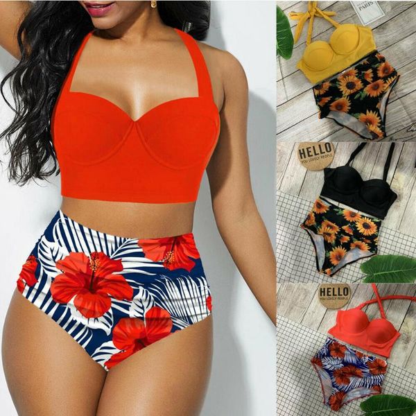 2020 women plus size bikini set high waist bandage print swimwear swimsuit push-up padded bathing suit beachwear, White;black
2020 women plus size bikini set high waist bandage print swimwear swimsuit push-up padded bathing suit beachwear, White;black
