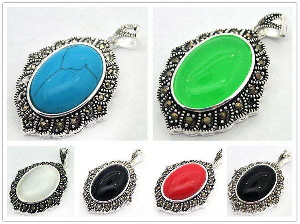 genuine 27x43mm gem stone & marcasite 925 sterling silver pendant pick style
genuine 27x43mm gem stone & marcasite 925 sterling silver pendant pick style