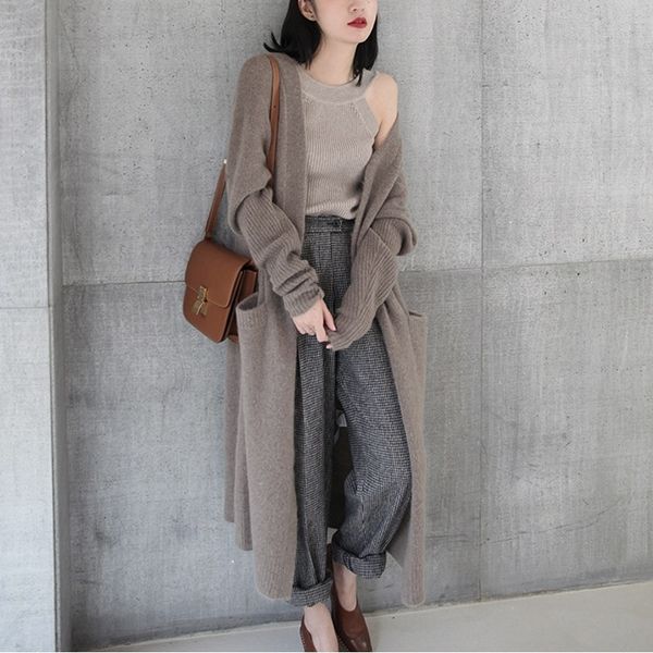 women's knits & tees women sweater knitted coat jacket cardigan outwear long jumper loose casual solid elegant 904-b238, White
women's knits & tees women sweater knitted coat jacket cardigan outwear long jumper loose casual solid elegant 904-b238, White