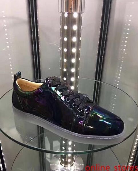 summer black shiny patent leather sneakers perfect fashion red bottom low up men s women s casual walking party wedding dress eu35-46
summer black shiny patent leather sneakers perfect fashion red bottom low up men s women s casual walking party wedding dress eu35-46